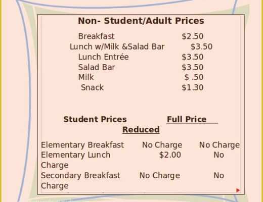 Free School Menu Templates Of 16 School Menu Templates – Free Sample Example format