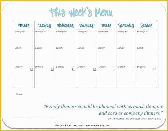 Free School Menu Templates Of 30 Family Meal Planning Templates Weekly Monthly Bud