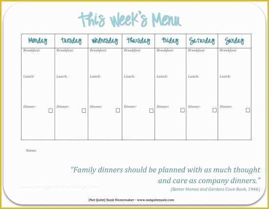 Free School Menu Templates Of 30 Family Meal Planning Templates Weekly Monthly Bud