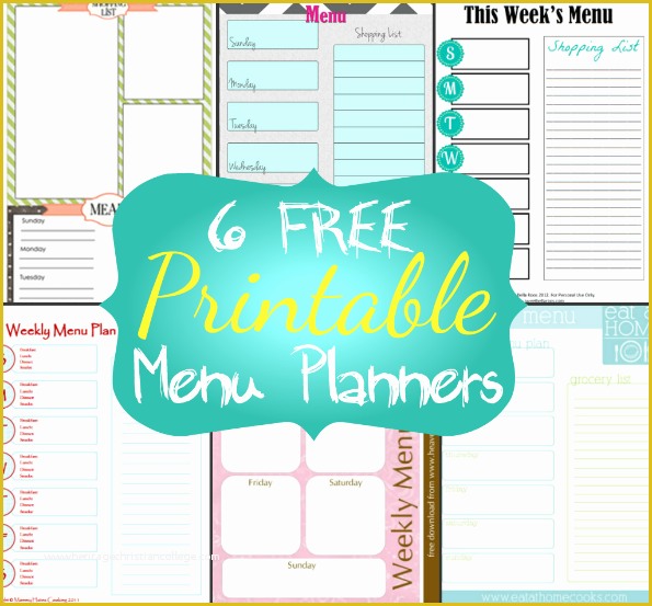 Free School Menu Templates Of 6 Weekly Menu Planner Templates Infarrantly Creative