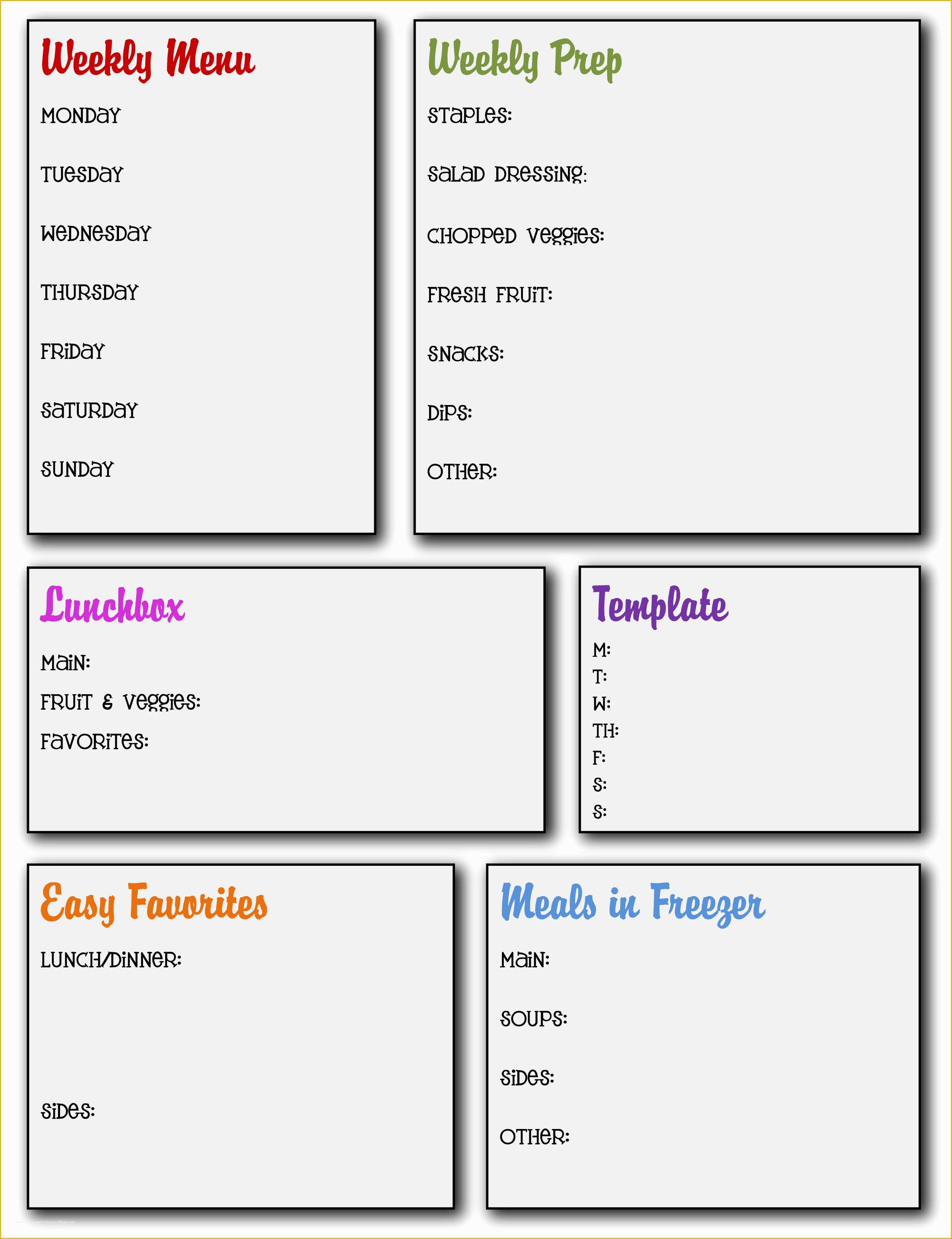 Free School Menu Templates Of 7 Best Of Printable Blank Lunch Menus School