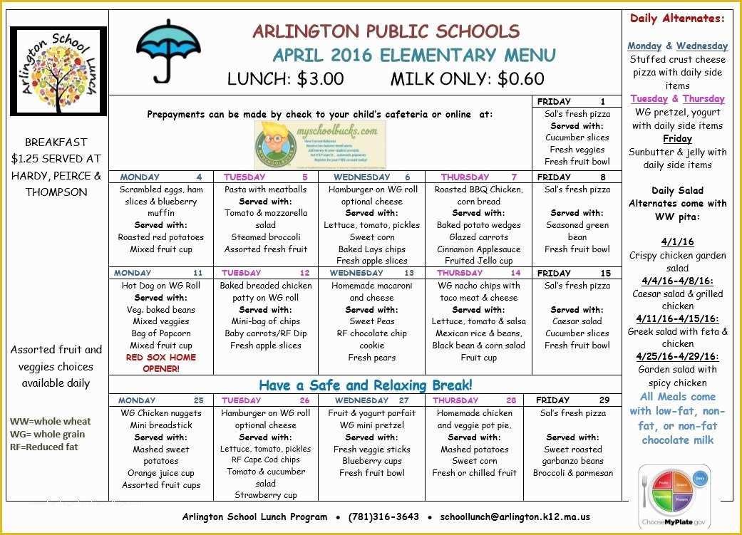 Free School Menu Templates Of 8 Free Sample School Menu Templates Printable Samples