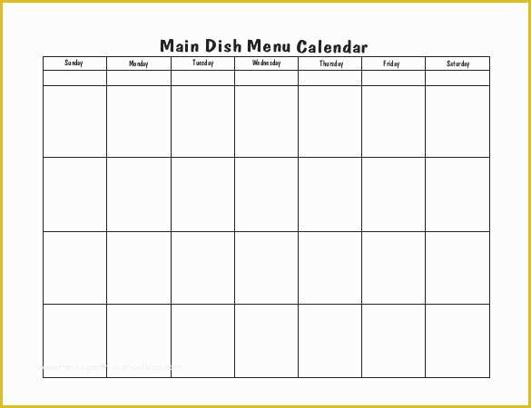 Free School Menu Templates Of Blank School Lunch Menu Template Blank Menu Calendar