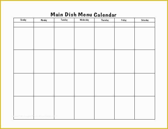 Free School Menu Templates Of Blank School Lunch Menu Template Blank Menu Calendar