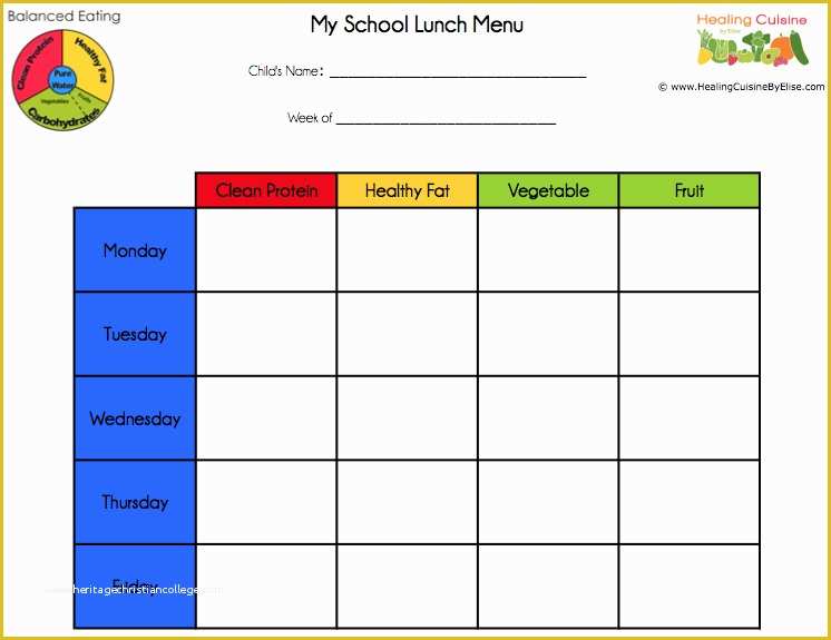 Free School Menu Templates Of Blank School Lunch Menu Template Templates Resume
