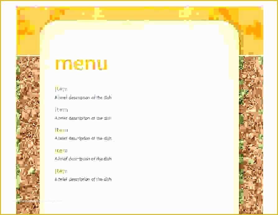 Free School Menu Templates Of Free Line School Menu Templates Cycle Template