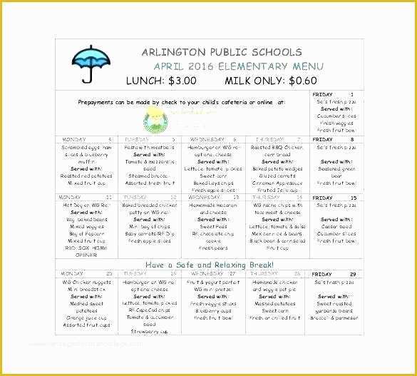 Free School Menu Templates Of Free Line School Menu Templates Lunch Template