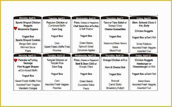 Free School Menu Templates Of Lunch Menu Templates 31 Free Word Pdf Psd Eps