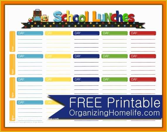 Free School Menu Templates Of School Lunch Menu Template Invitation Template