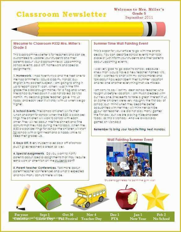 Free School Newsletter Templates for Microsoft Word Of 27 Microsoft Newsletter Templates Doc Pdf Psd Ai