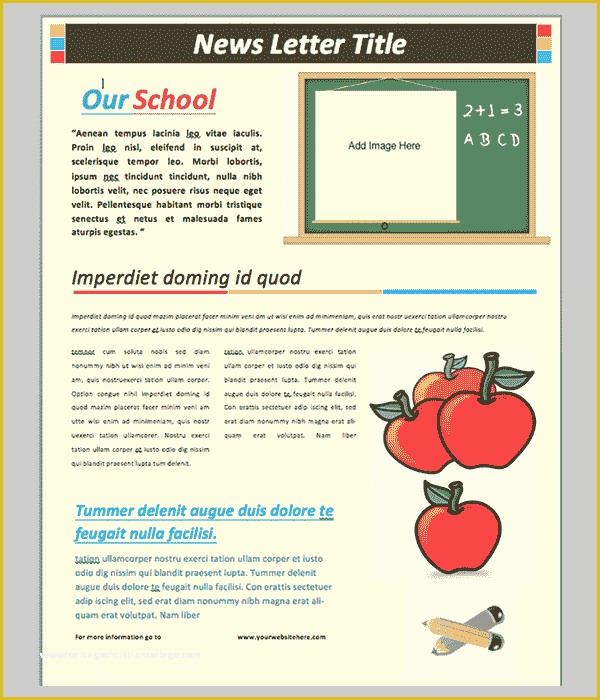 Free School Newsletter Templates for Microsoft Word Of 40 Word Newsletter Template Psd Pdf Doc