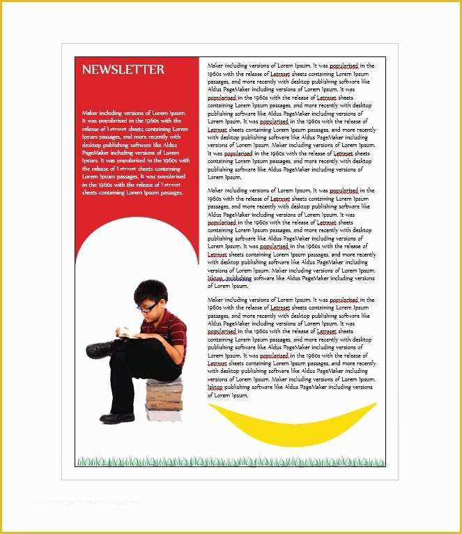 Free School Newsletter Templates for Publisher Of 50 Free Newsletter Templates for Work School and Classroom