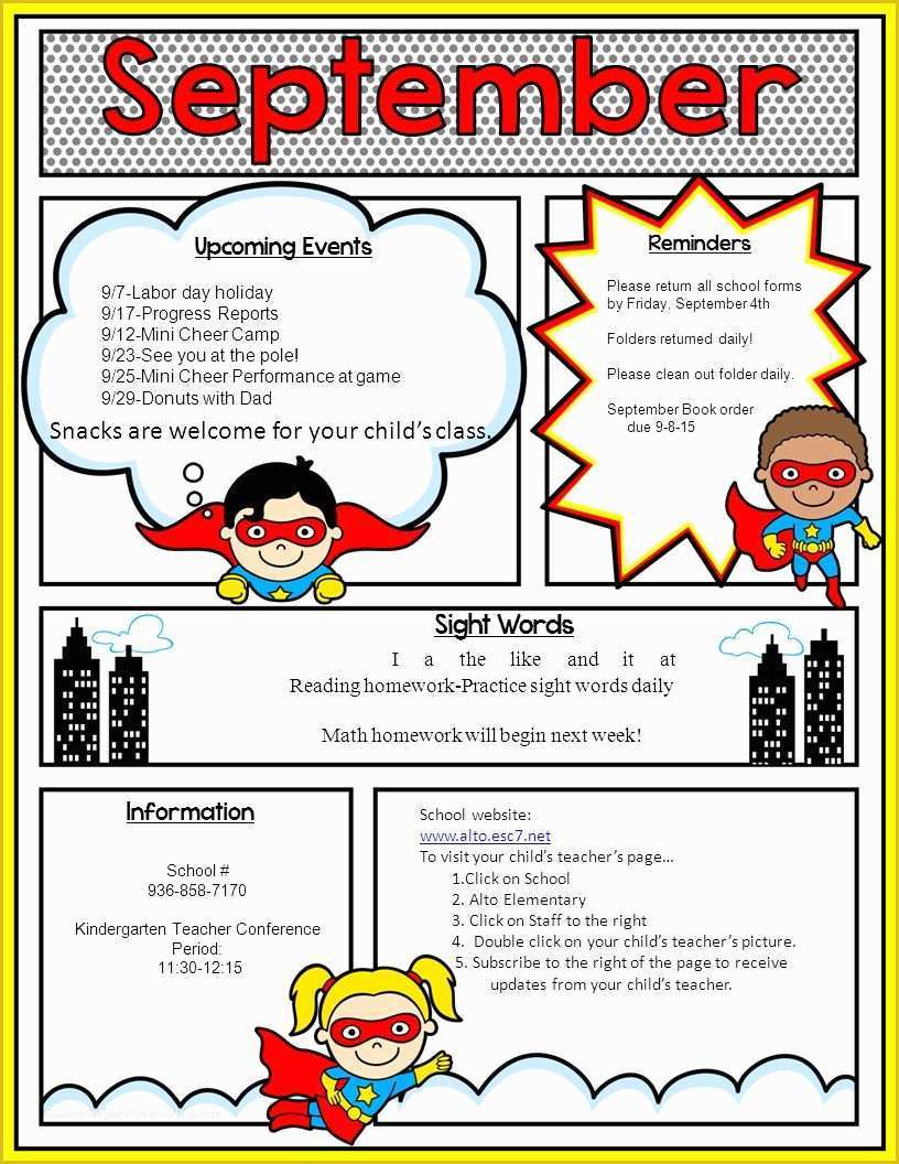 Free School Newsletter Templates for Publisher Of Template School Newsletter Template