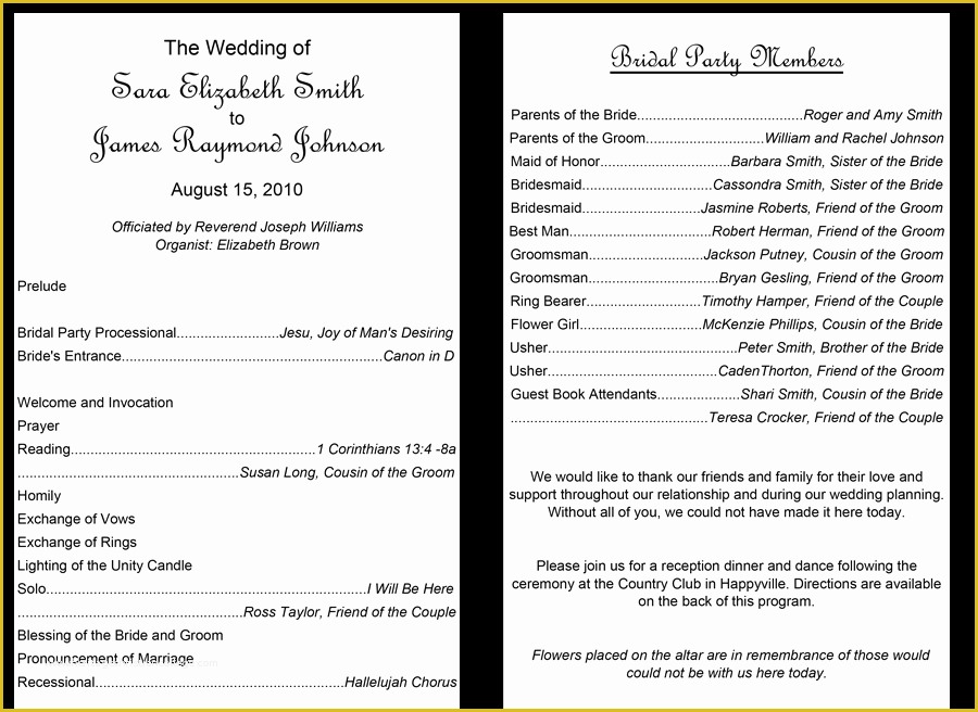 Free School Play Program Template Of 37 Printable Wedding Program Examples & Templates