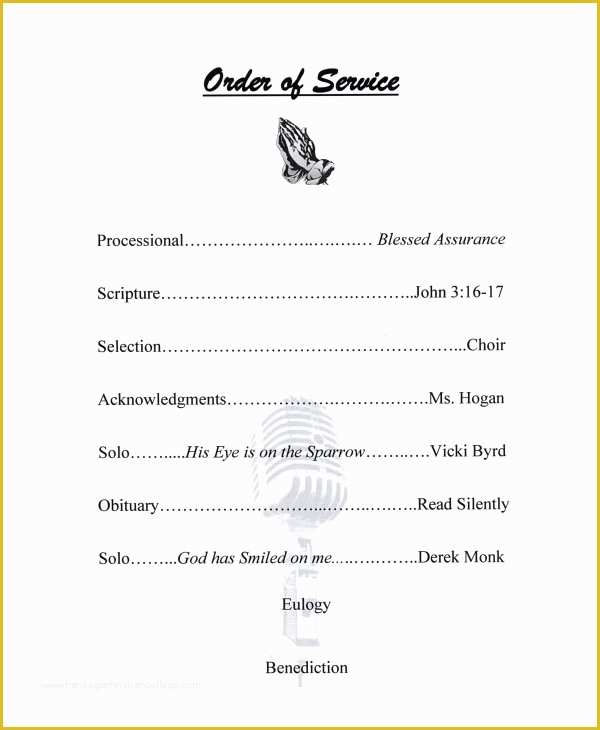 Free School Play Program Template Of 7 Funeral Program format Templates