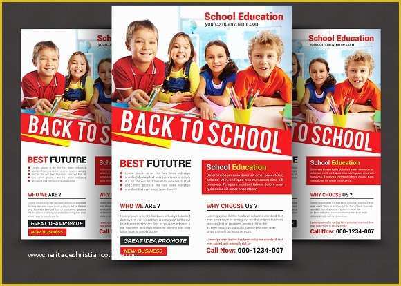 Free School Play Program Template Of Back to School Flyer Flyer Templates On Creative Market