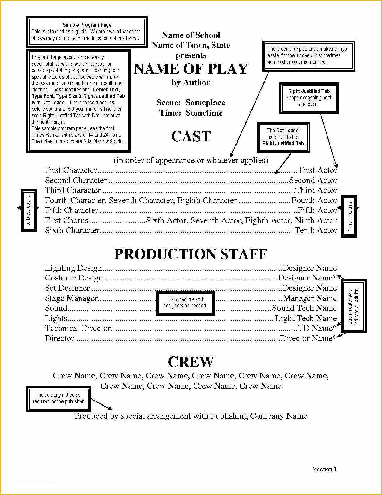 Free School Play Program Template Of Nice theatre Program Template S theatre Program