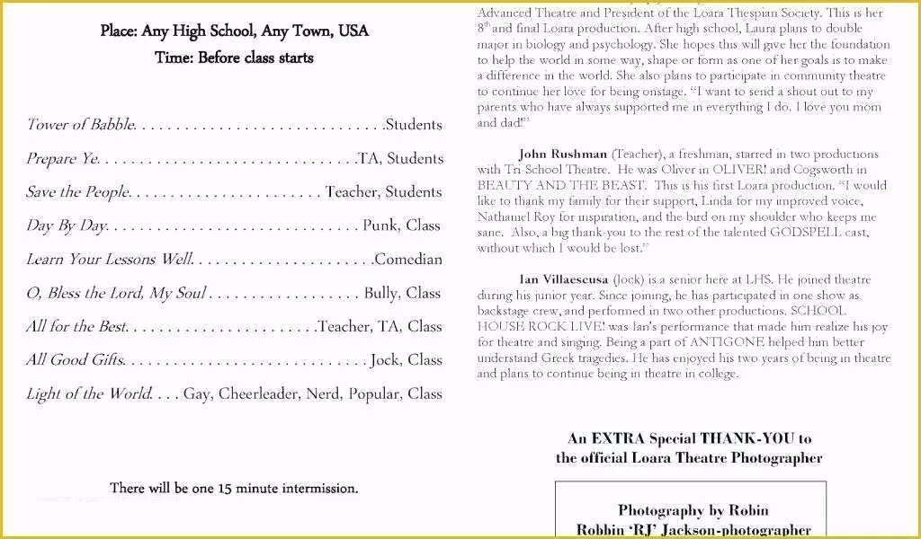 Free School Play Program Template Of School Play Program Template Pathfinder Templates Guide