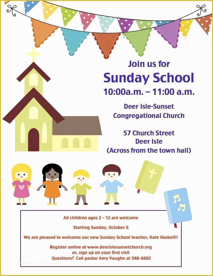 Free School Play Program Template Of Sunday School Invitation Flyer Google Search