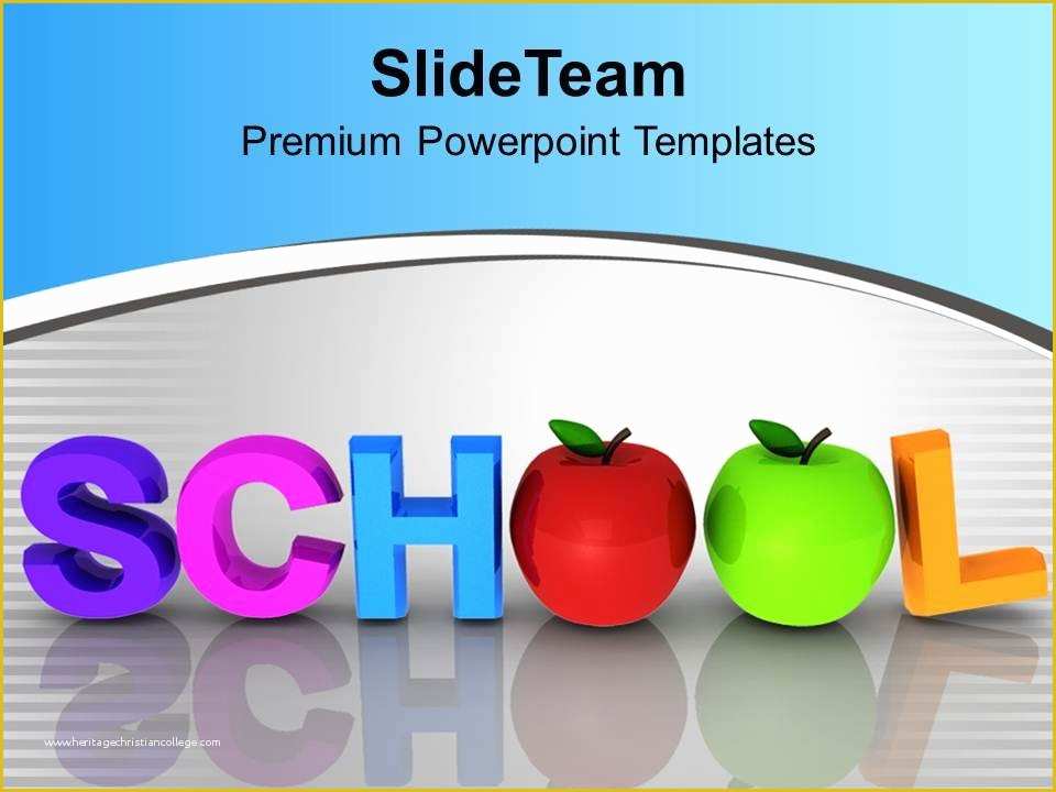 Free School Powerpoint Templates Of Word School with Apples Education Powerpoint Templates Ppt