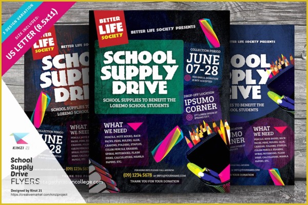 Free School Supply Drive Flyer Template Of 47 School Poster Designs Templates Free &amp; Premium Ideas