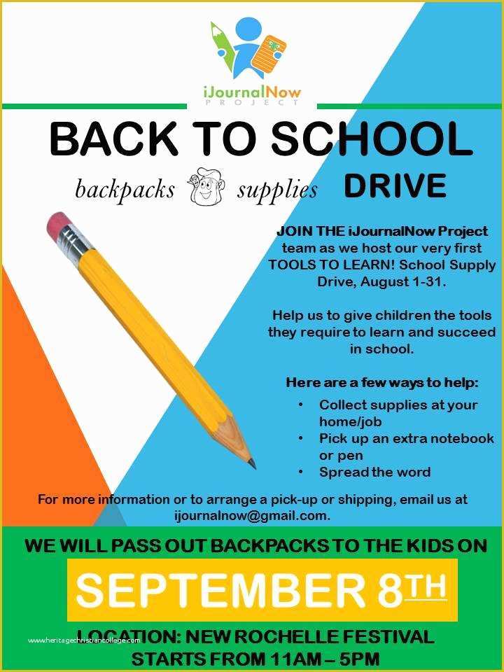 Free School Supply Drive Flyer Template Of 7 Best Of Back to School Supply Drive Flyer Back