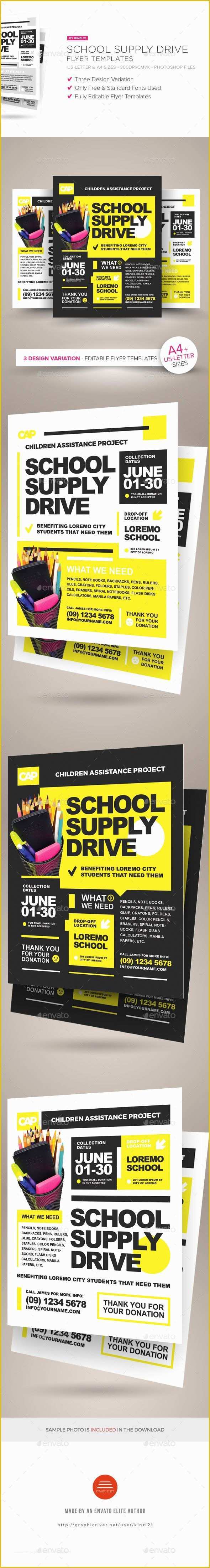 Free School Supply Drive Flyer Template Of 88 Best Images About Service Flyer Templates On Pinterest
