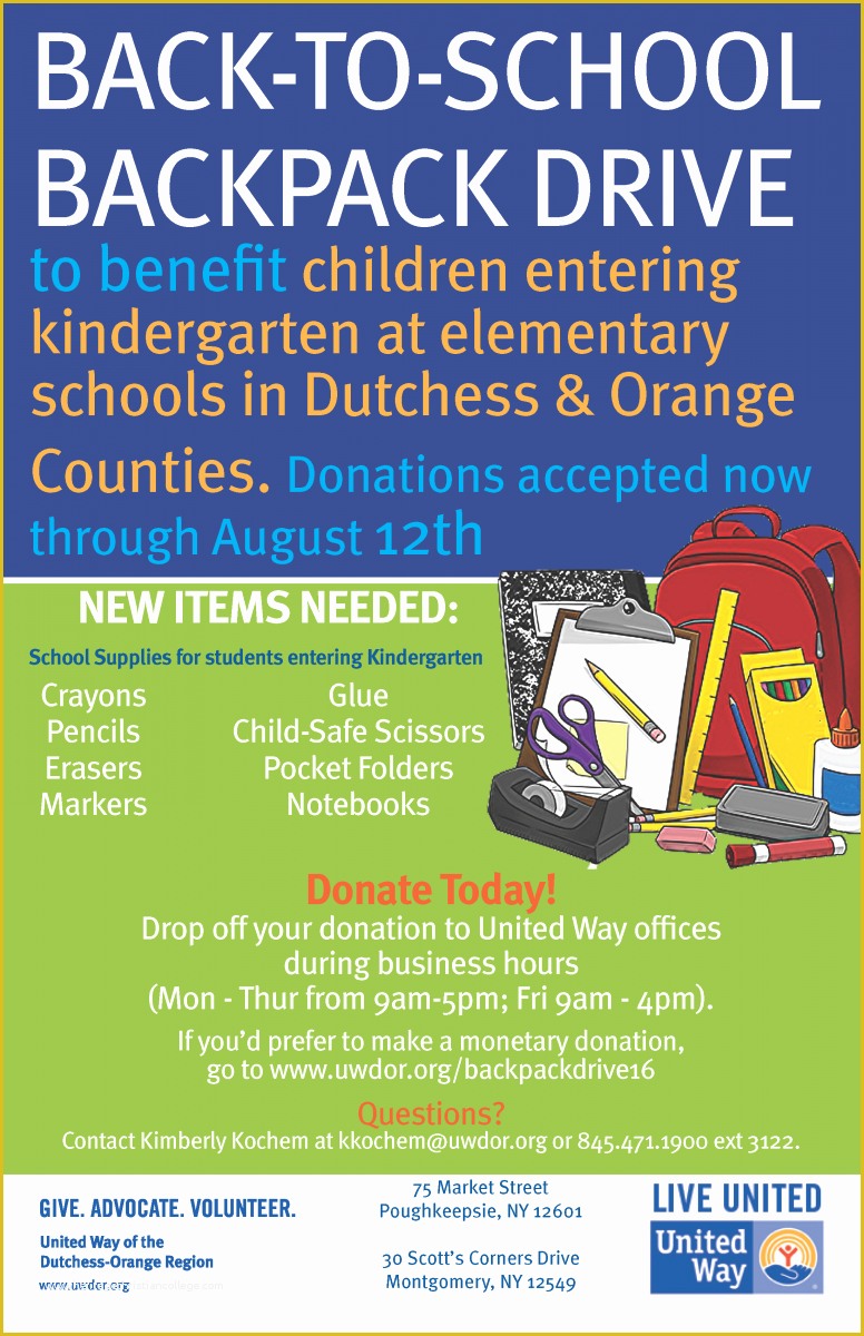 Free School Supply Drive Flyer Template Of 7 Best Of Back To School 