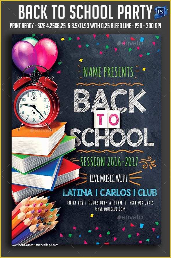 Free School Supply Drive Flyer Template Of Back to School Party Flyer Template Psd Download Here