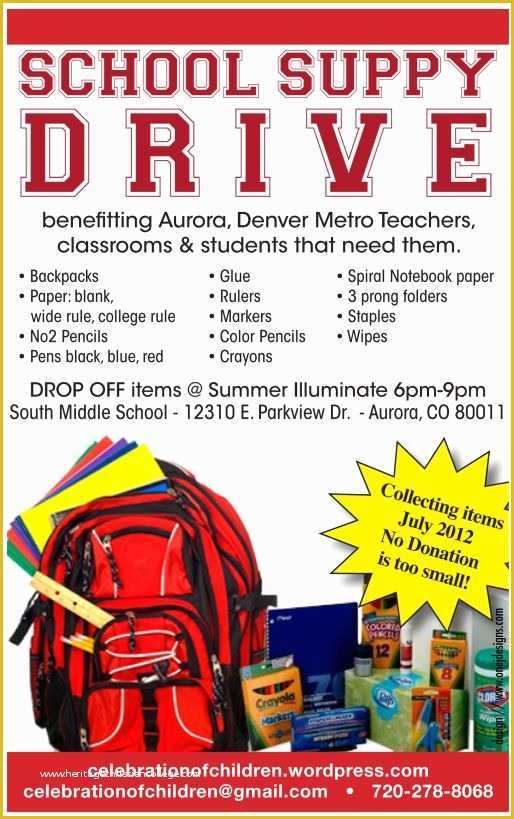 46 Free School Supply Drive Flyer Template