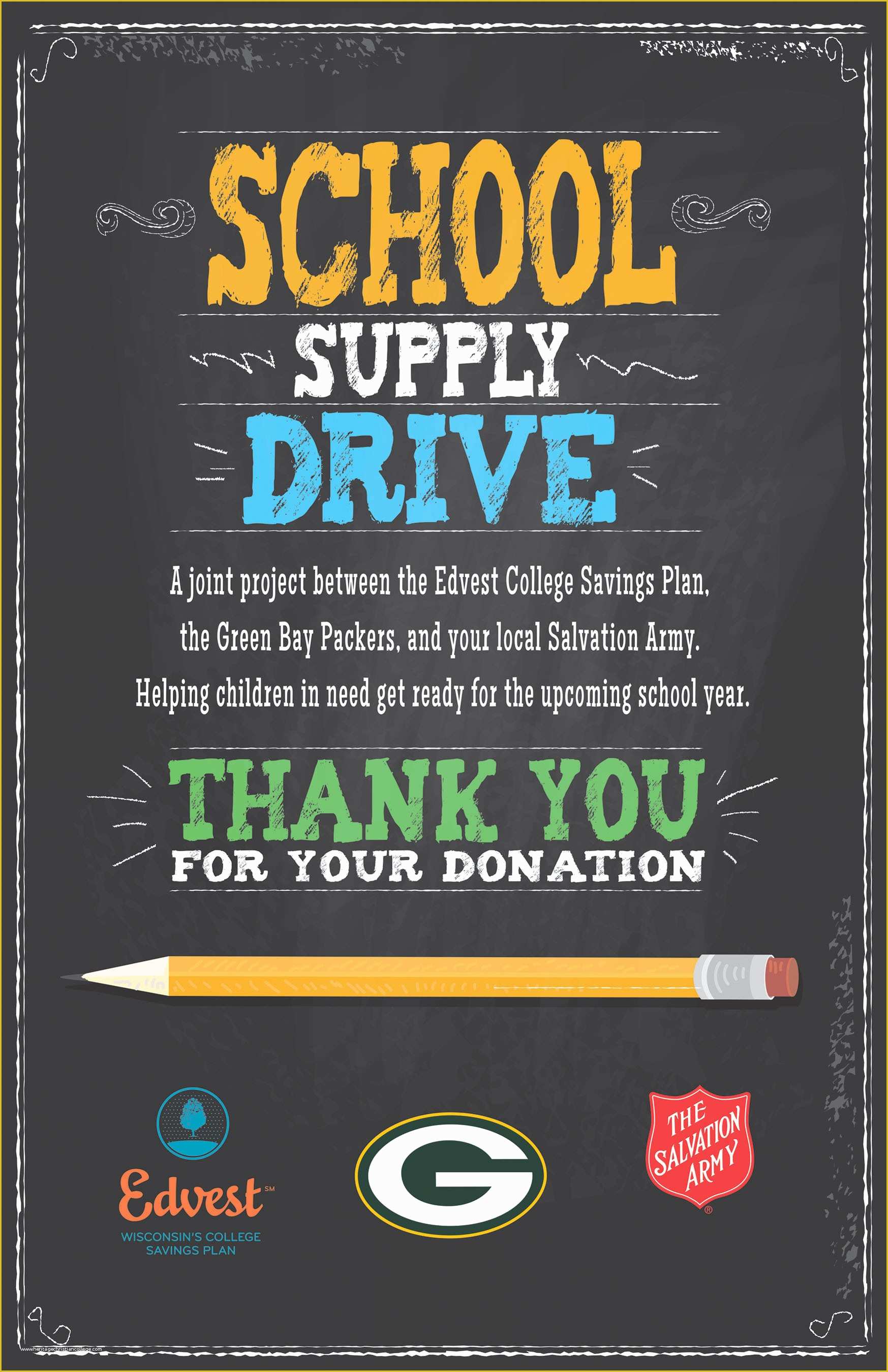 Free School Supply Drive Flyer Template Of Packers Edvest Salvation Army to Hold School Supply