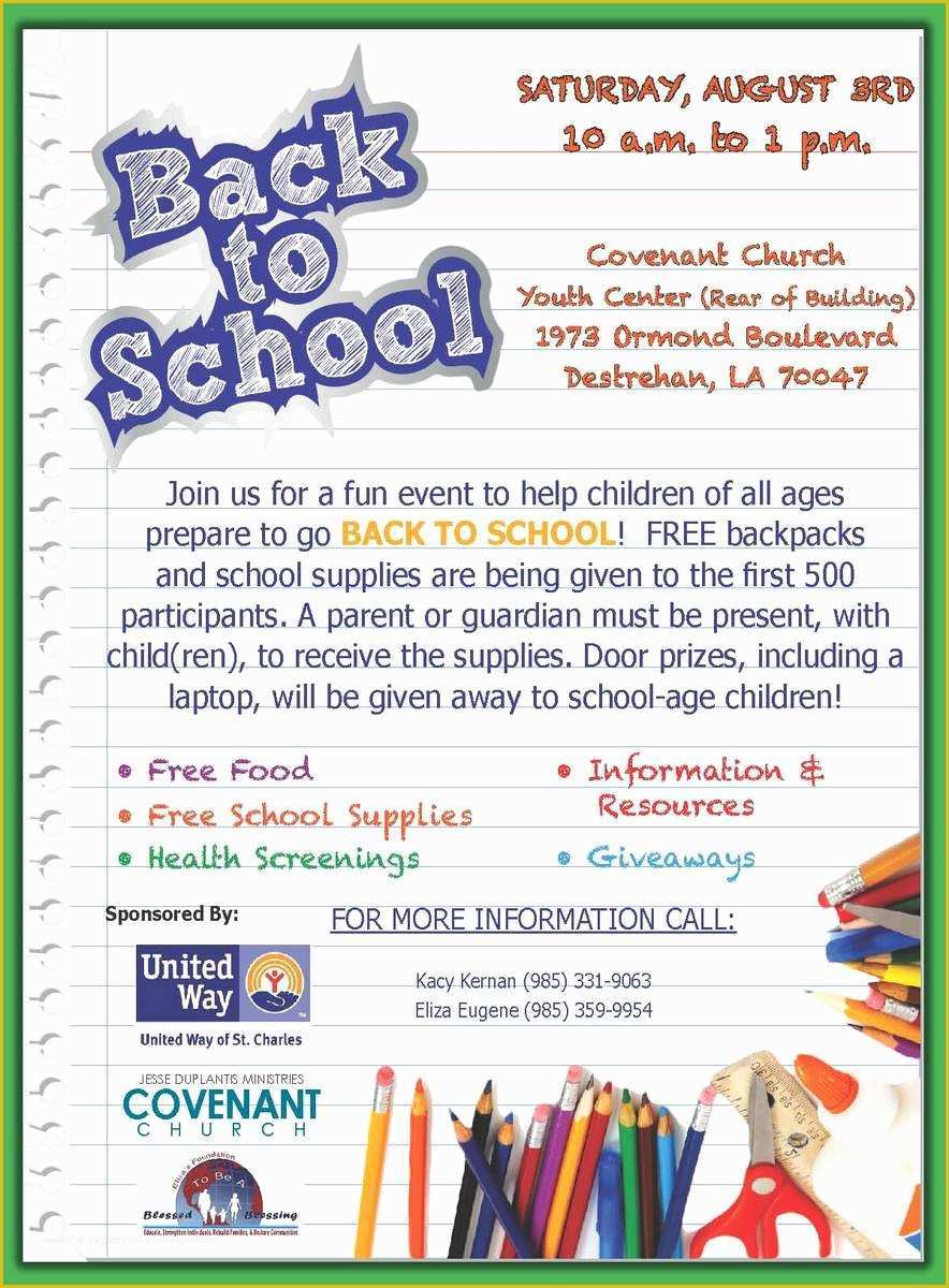 Free School Supply Drive Flyer Template Of Uwsc Helping Children Go Back to School