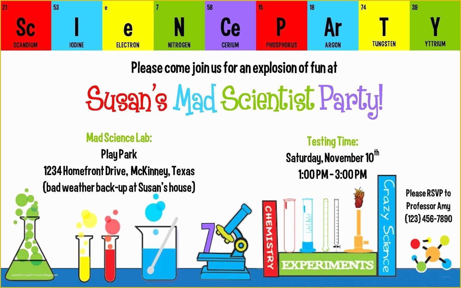 Free Science Birthday Party Invitation Templates Of Creations by Kimberly Party Invitations