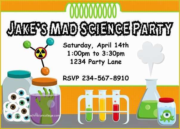 Free Science Birthday Party Invitation Templates Of Free Science Birthday Party Invitation Templates – Best