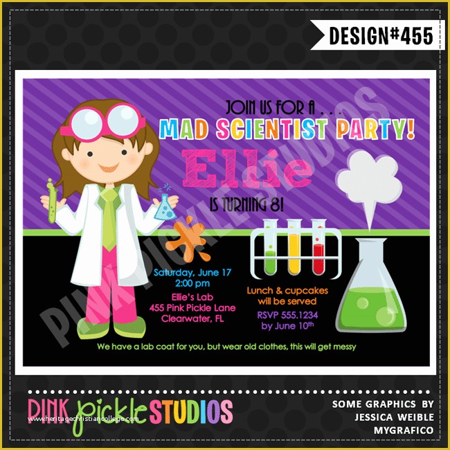 Free Science Birthday Party Invitation Templates Of Free Science Birthday Party Invitation Templates – Best