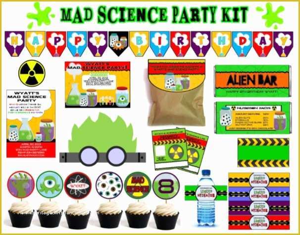 Free Science Birthday Party Invitation Templates Of Mad Science Party Games Ideas Invitations and Party