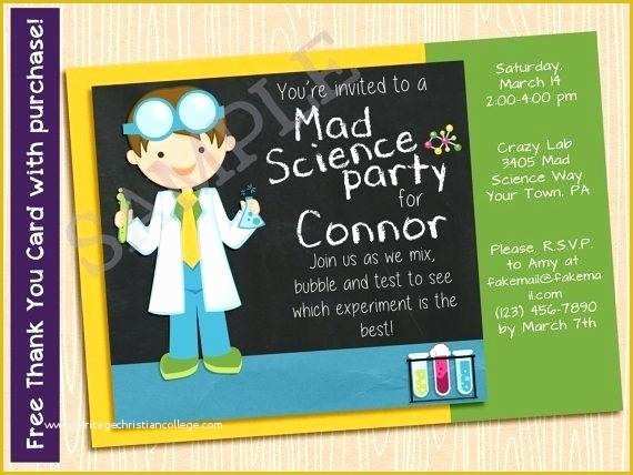 Free Science Birthday Party Invitation Templates Of Mad Scientist Party Invitation – Ralphlaurens Outlet