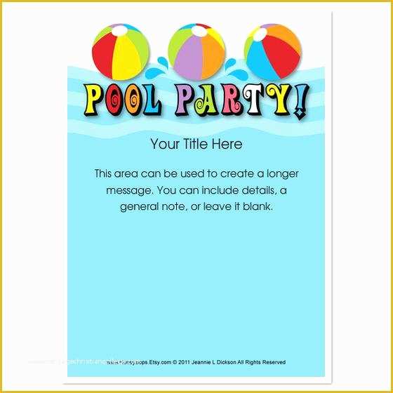 Free Science Birthday Party Invitation Templates Of Pool Party Invitations Free Templates Exceptional