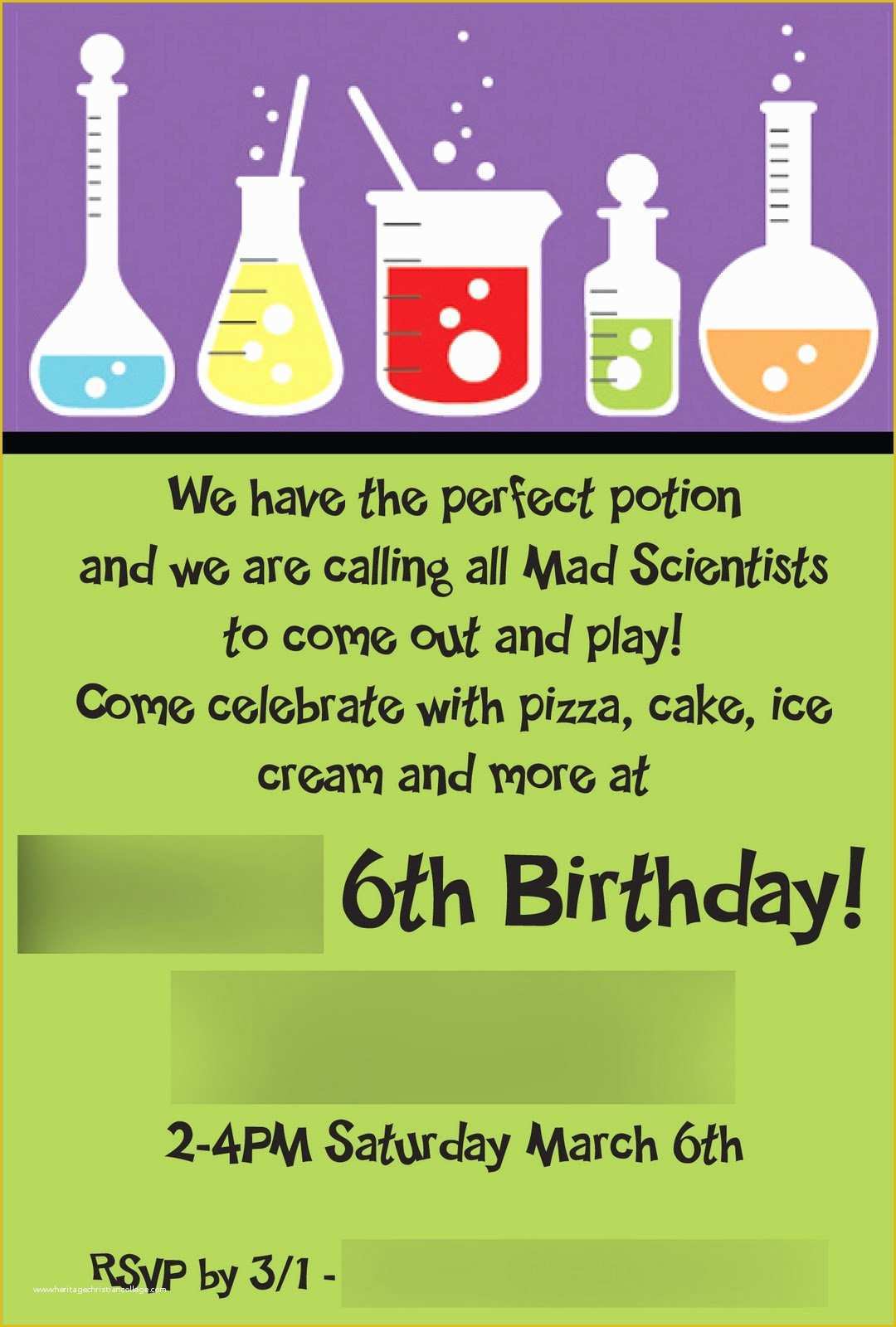 Free Science Birthday Party Invitation Templates Of Science Birthday Invitation