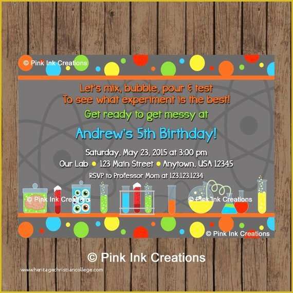 Free Science Birthday Party Invitation Templates Of Science Birthday Invitation Science Party Invitation