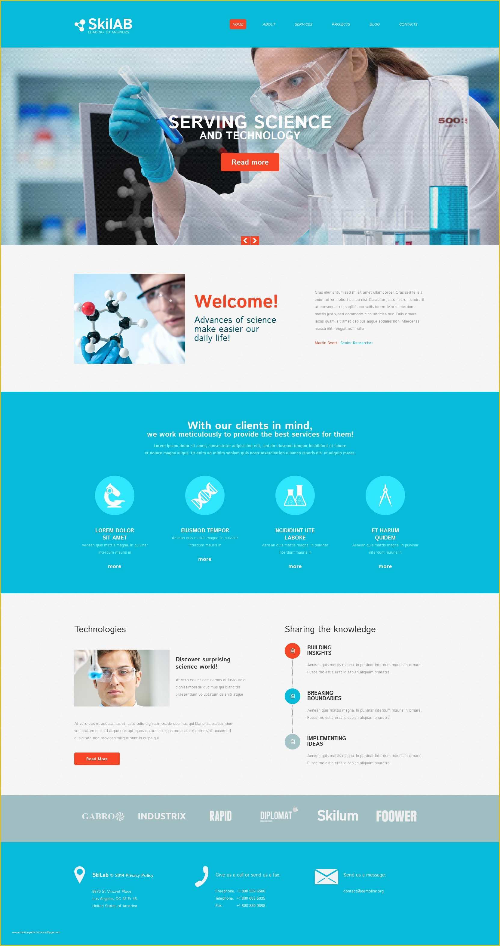 Free Science Website Templates Of Science Lab Responsive Drupal Template