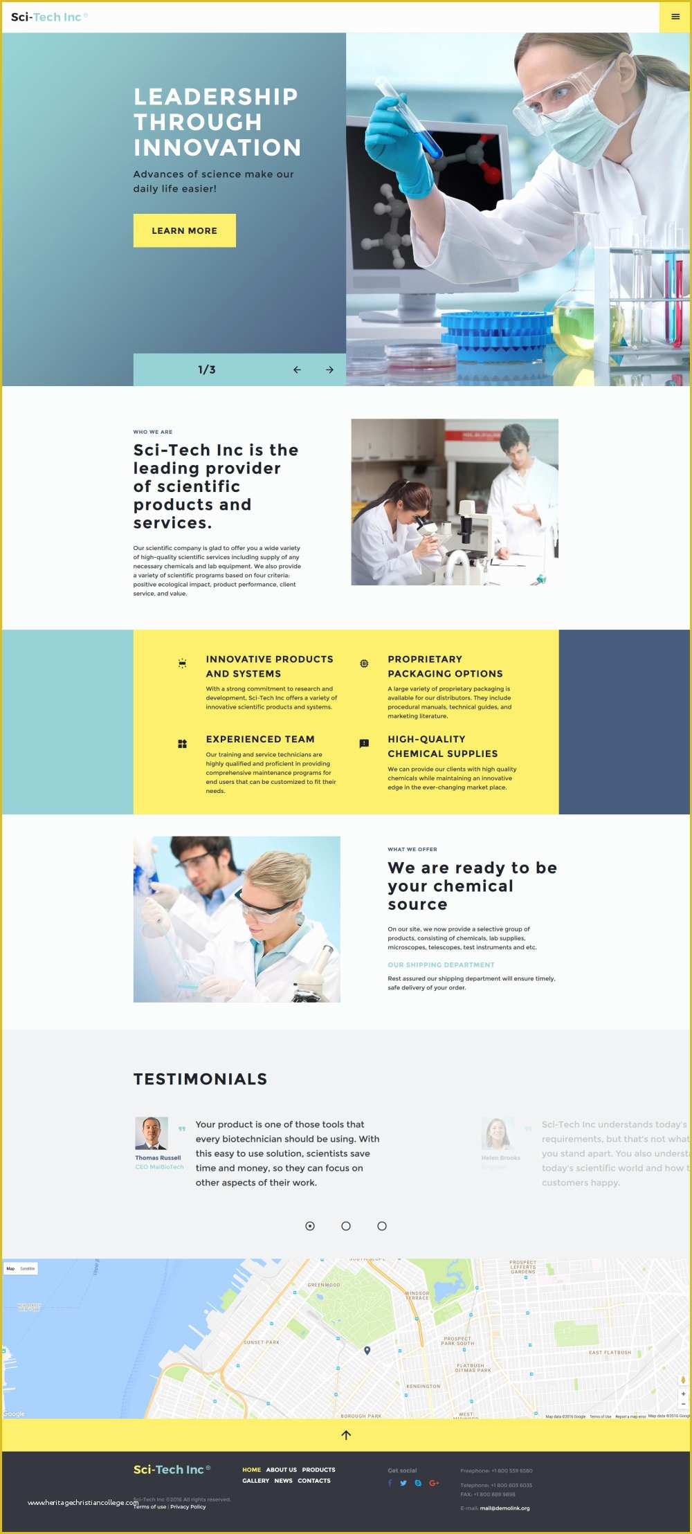 Free Science Website Templates Of Science Website Template