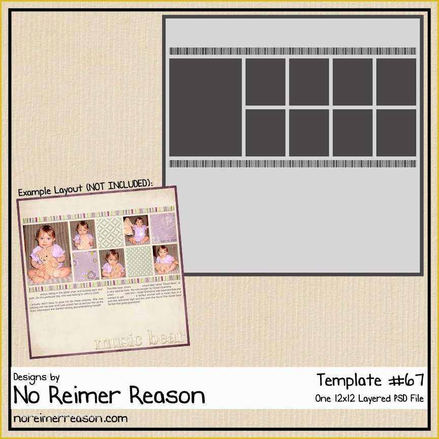 Free Scrapbook Templates for Photoshop Of 12x12 Digital Scrapbooking Template Shop Psd File
