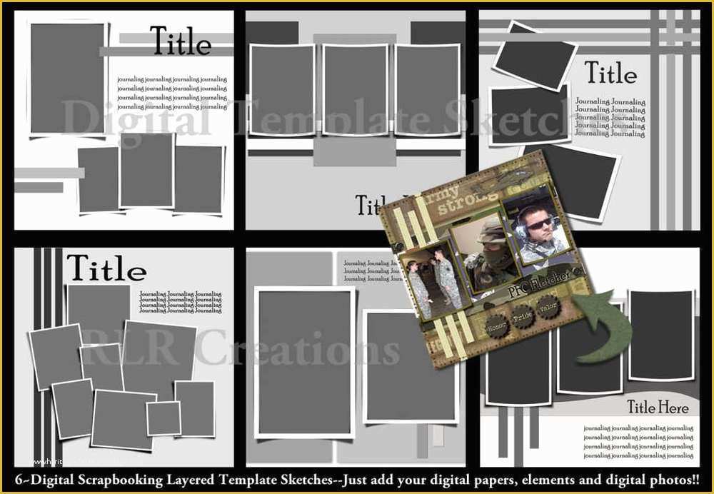 Free Scrapbook Templates for Photoshop Of Digital Scrapbooking Layered Photoshop Templates 2 Psd