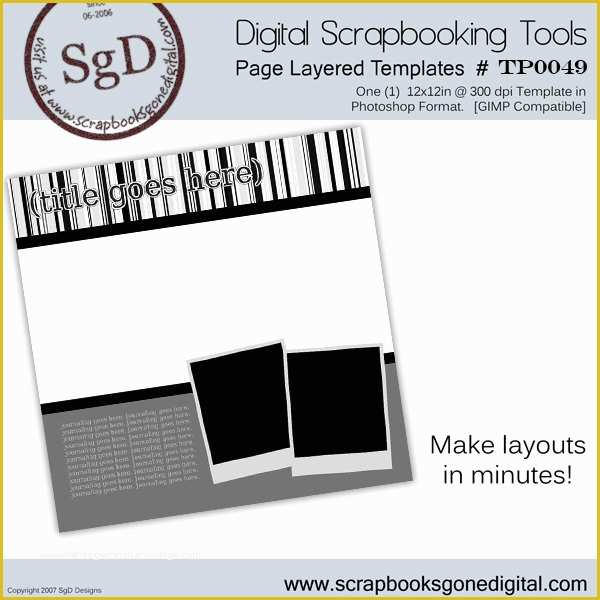 Free Scrapbook Templates for Photoshop Of Free Digital Scrapbook Shop Layer Template T0008