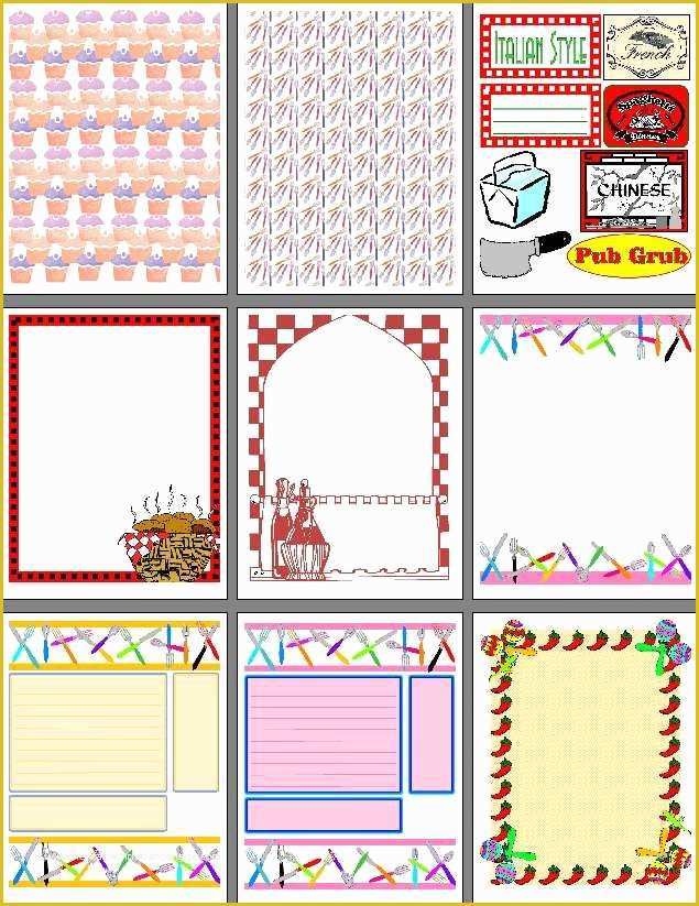 Free Scrapbook Templates Of 318 Best Recipe Scrapbooking Printables And Blank Recipe 