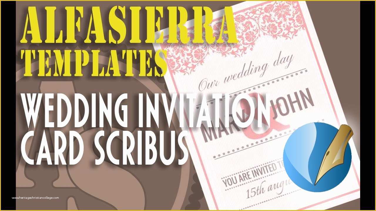 Free Scribus Templates Of Free Template A Wedding Invitation Card Scribus 1 4 6