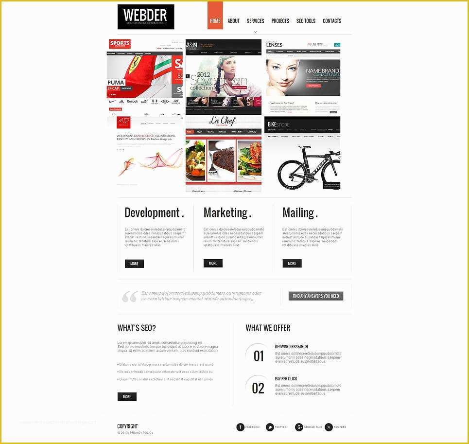 Free Search Engine Website Templates Of Business Website Template for Search Engine Optimization
