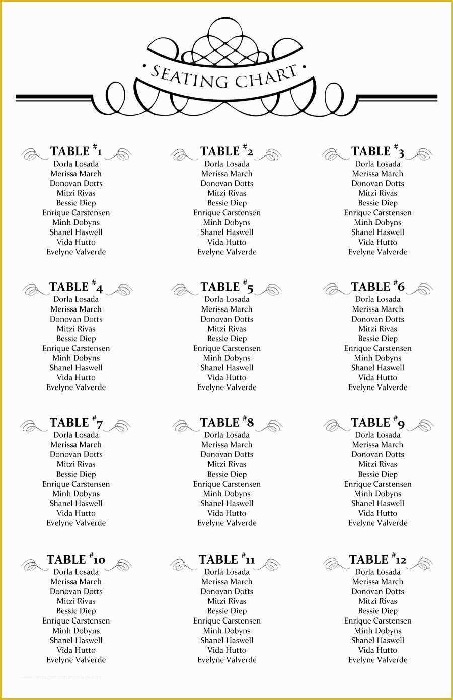 Free Seating Chart Template Of 40 Great Seating Chart Templates Wedding Classroom More