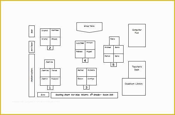Free Seating Chart Template Of Classroom Seating Chart Template 22 Examples In Pdf